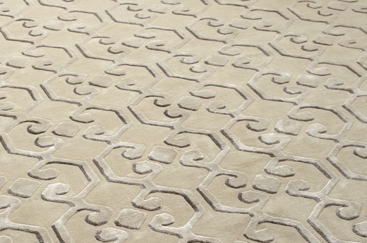 Luxury carpet in high low pattern